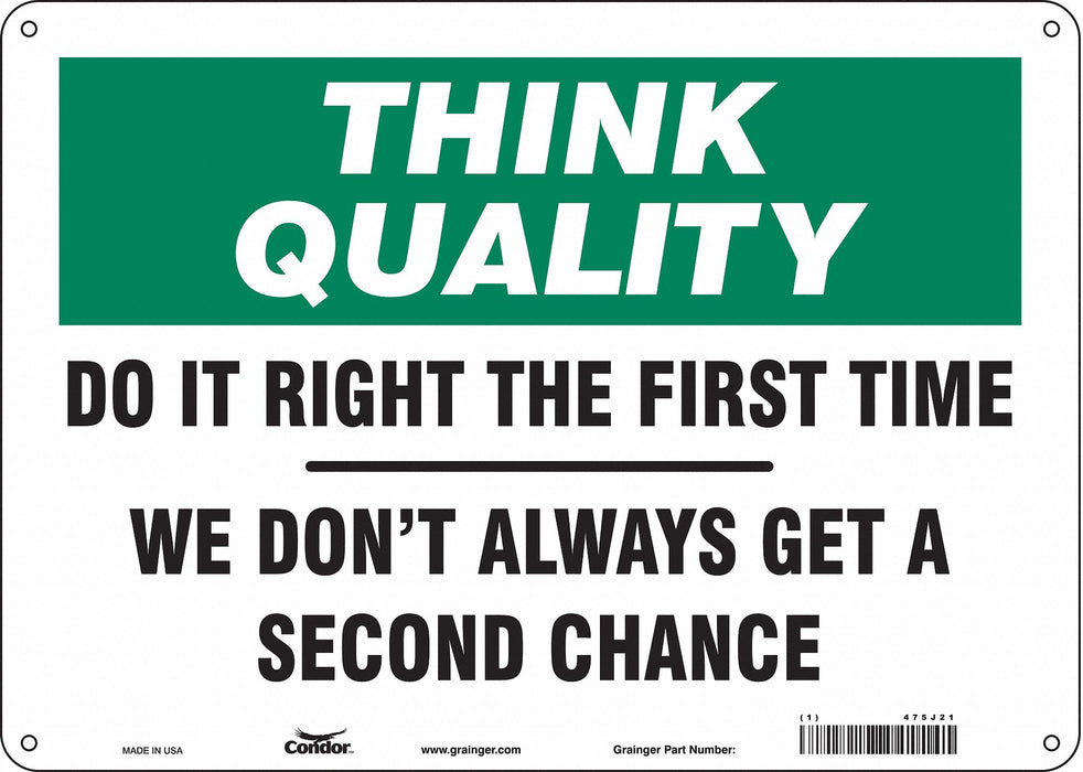 Safety Sign 10 inx14 in Polyethylene