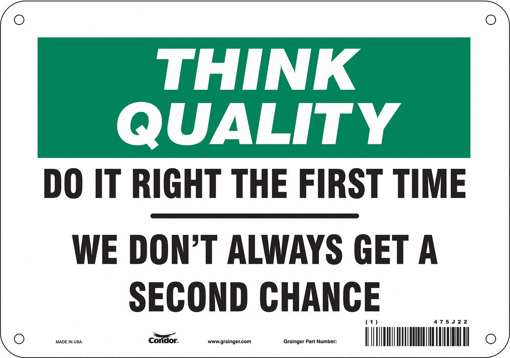Safety Sign 7 inx10 in Polyethylene
