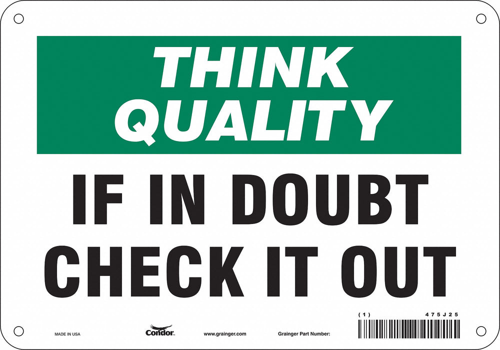 Safety Sign 7 in x 10 in Aluminum
