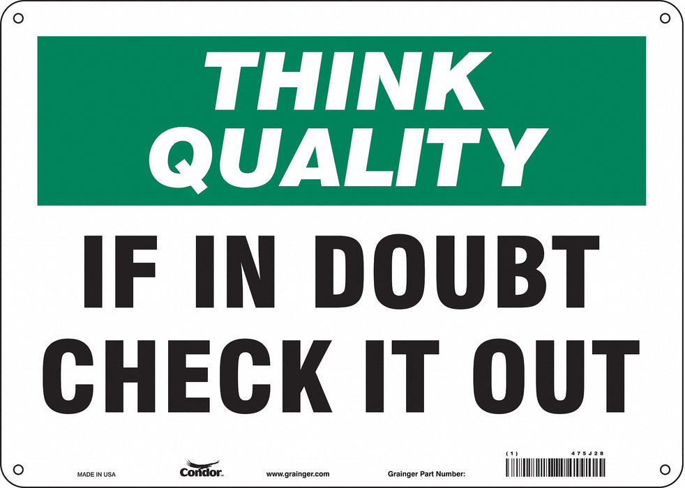 Safety Sign 10 inx14 in Polyethylene
