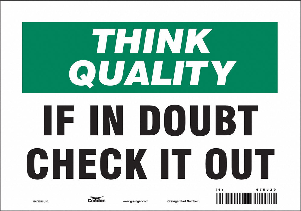 Safety Sign 7 in x 10 in Vinyl