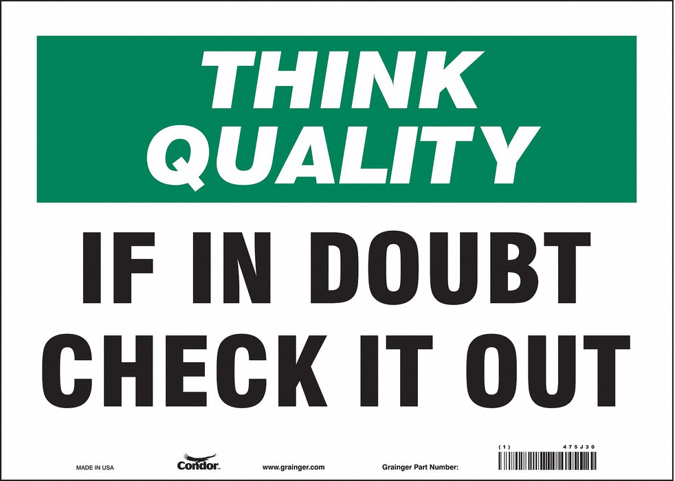 Safety Sign 10 in x 14 in Vinyl