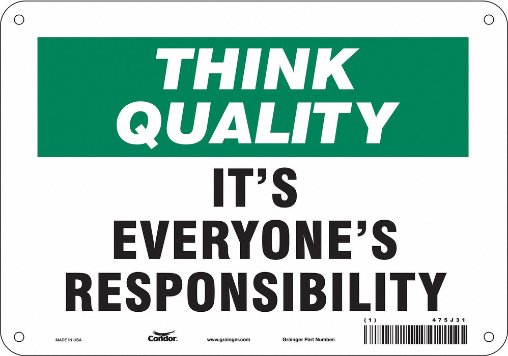 Safety Sign 7 in x 10 in Aluminum