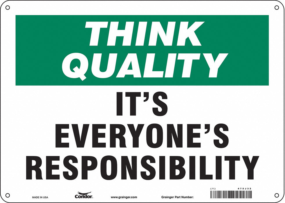 Safety Sign 10 inx14 in Aluminum