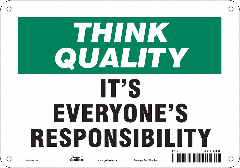 Safety Sign 7 inx10 in Polyethylene