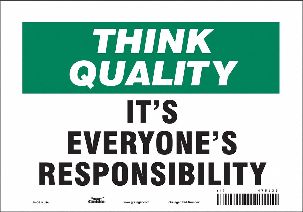 Safety Sign 7 in x 10 in Vinyl