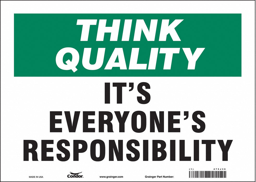 Safety Sign 10 in x 14 in Vinyl
