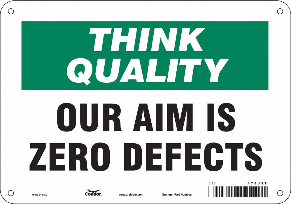 Safety Sign 7 in x 10 in Aluminum