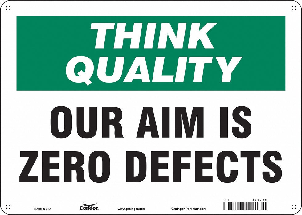 Safety Sign 10 in x 14 in Aluminum