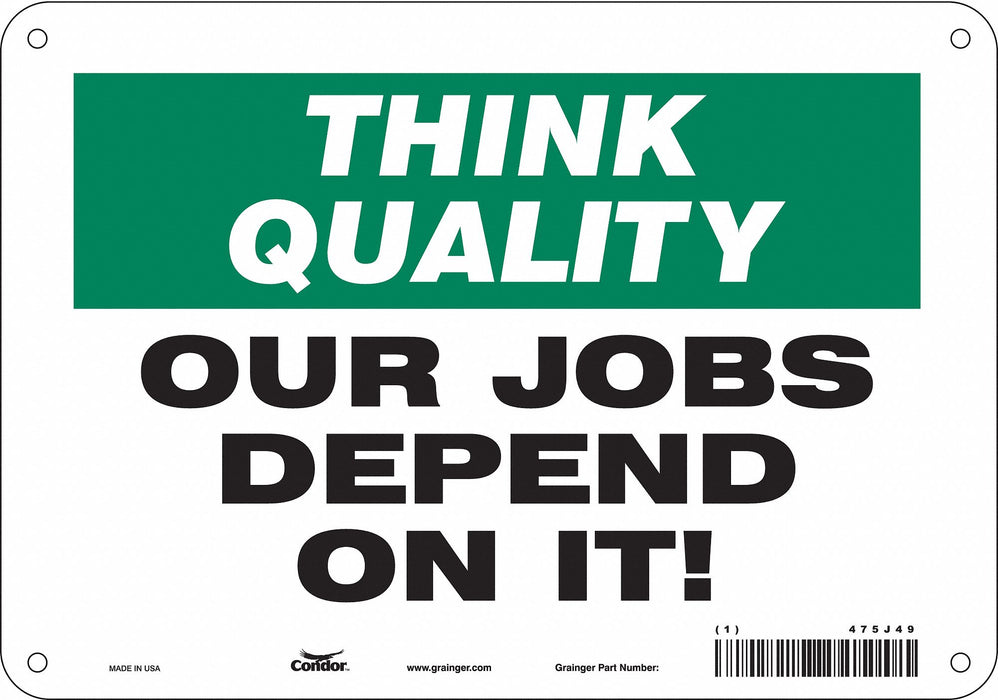 Safety Sign 7 in x 10 in Aluminum