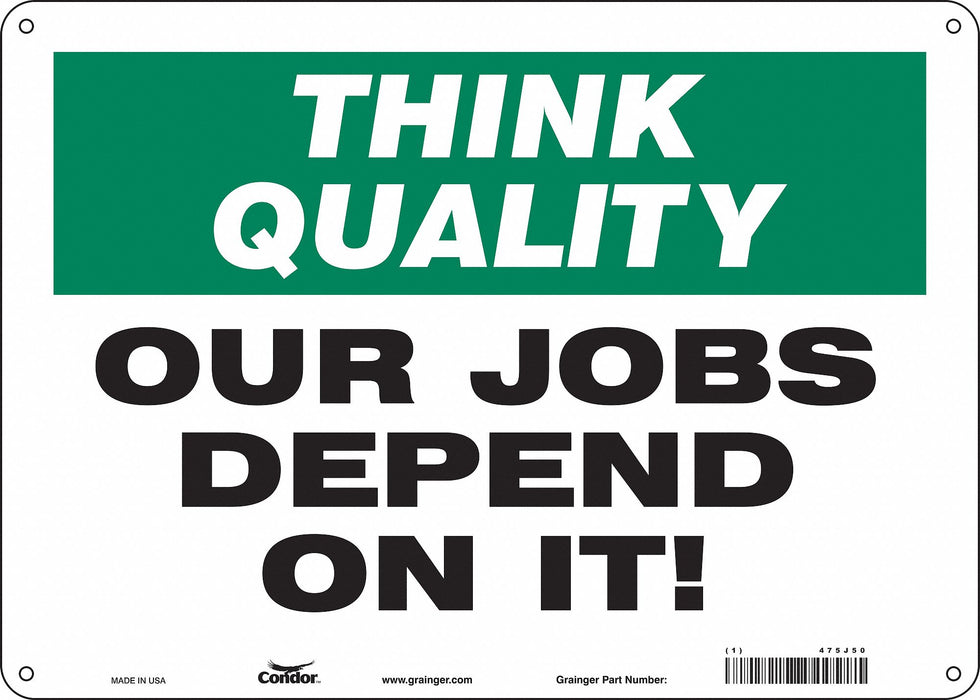 Safety Sign 10 in x 14 in Aluminum