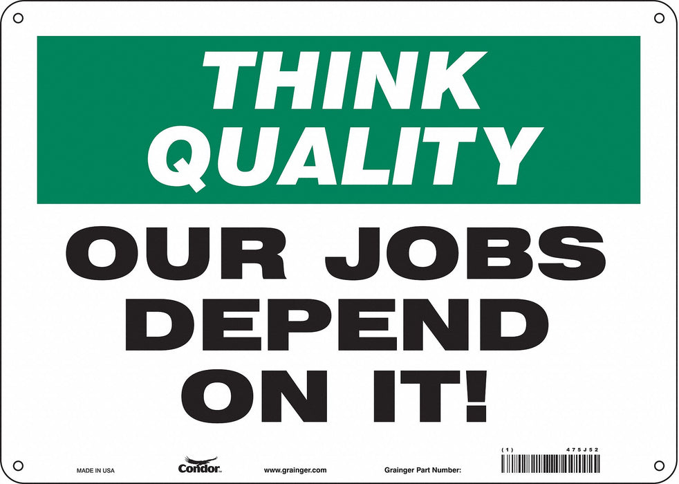 Safety Sign 10 inx14 in Polyethylene