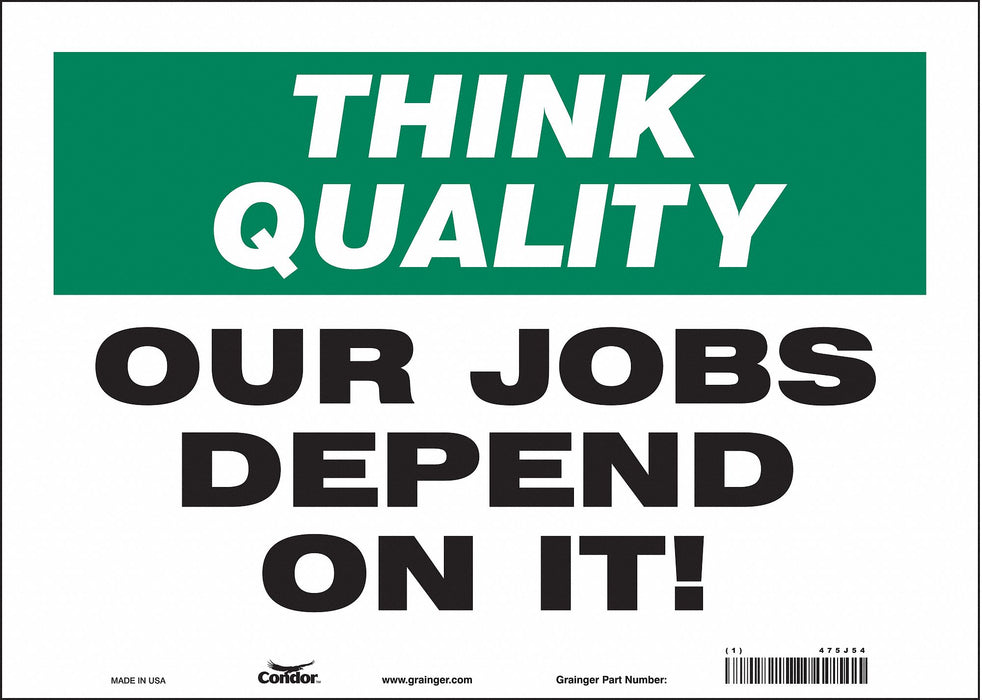 Safety Sign 10 in x 14 in Vinyl
