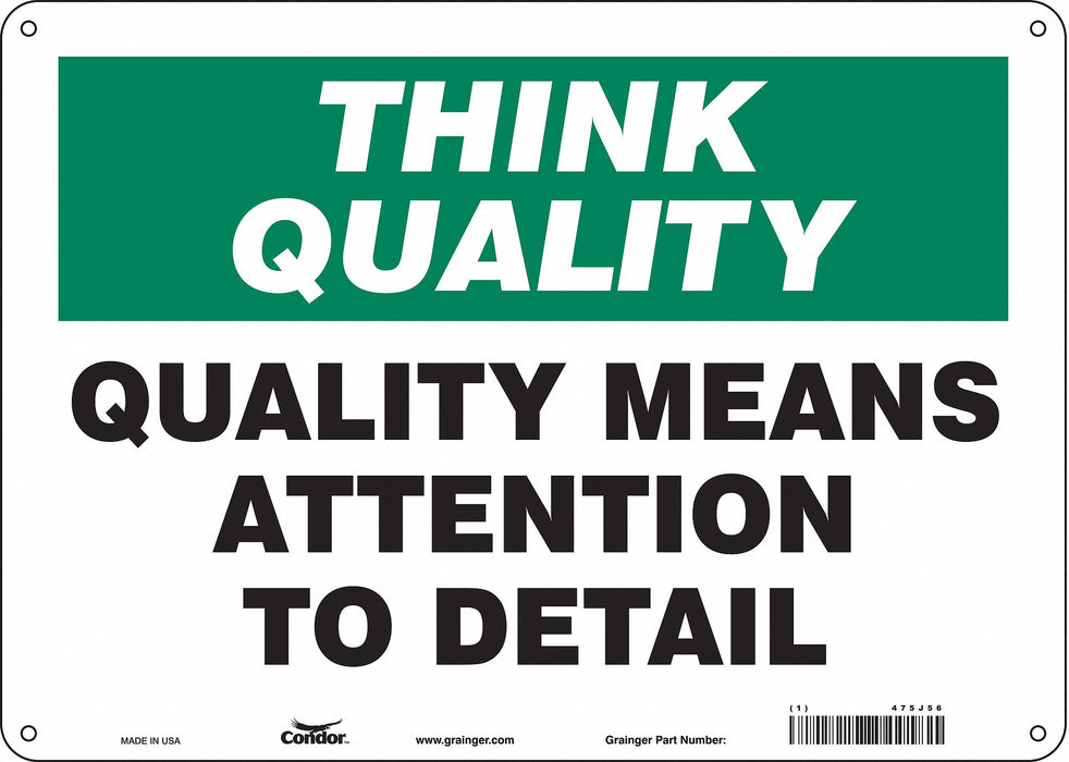 Safety Sign 10 inx14 in Aluminum