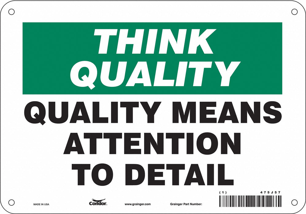 Safety Sign 7 in x 10 in Polyethylene
