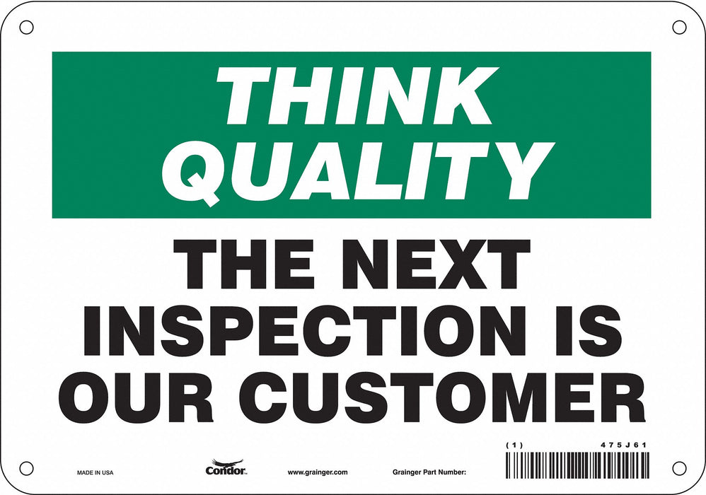 Safety Sign 7 in x 10 in Aluminum