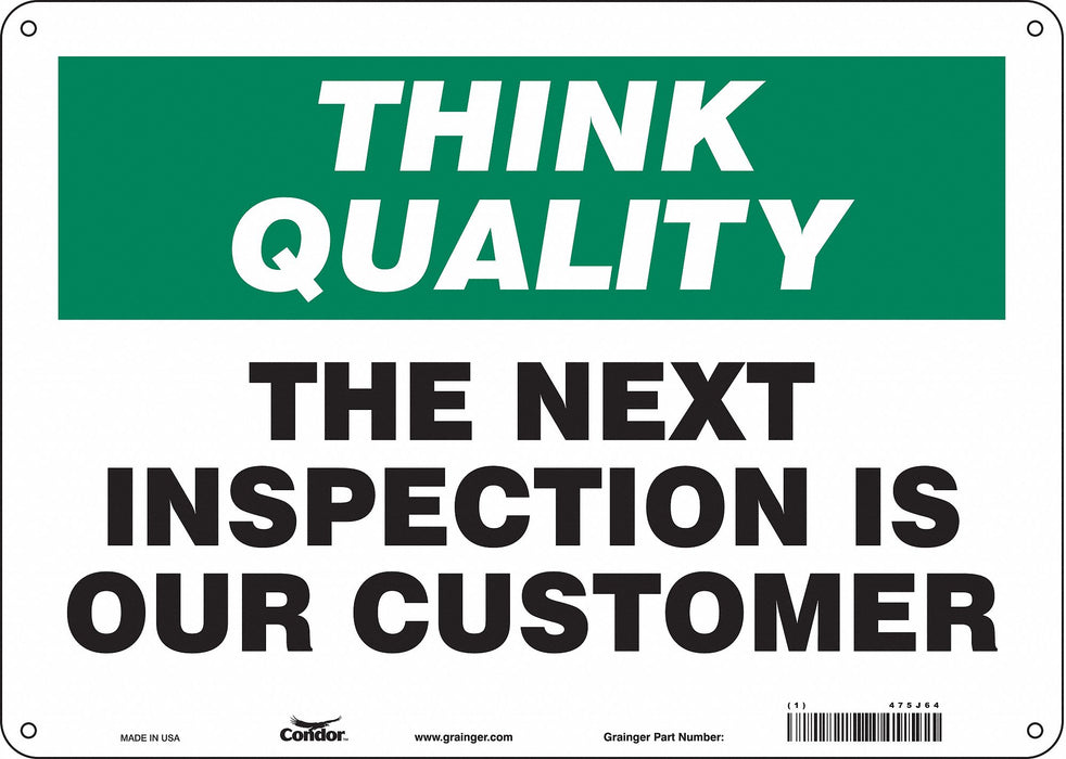 Safety Sign 10 inx14 in Polyethylene