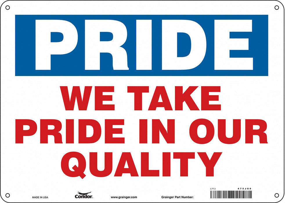 Safety Sign 10 inx14 in Aluminum