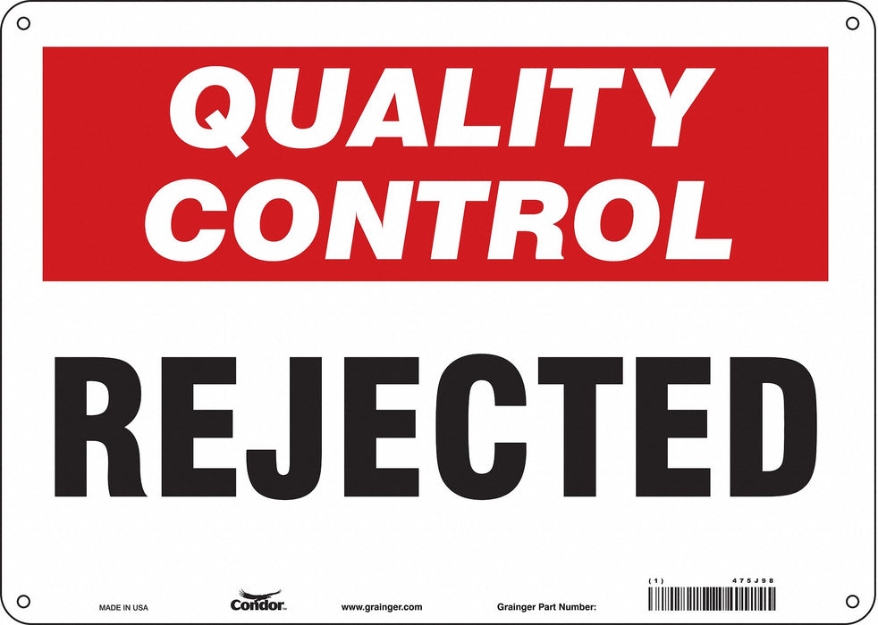 Safety Sign 10 in x 14 in Aluminum