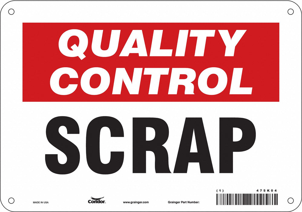 Safety Sign 7 in x 10 in Aluminum