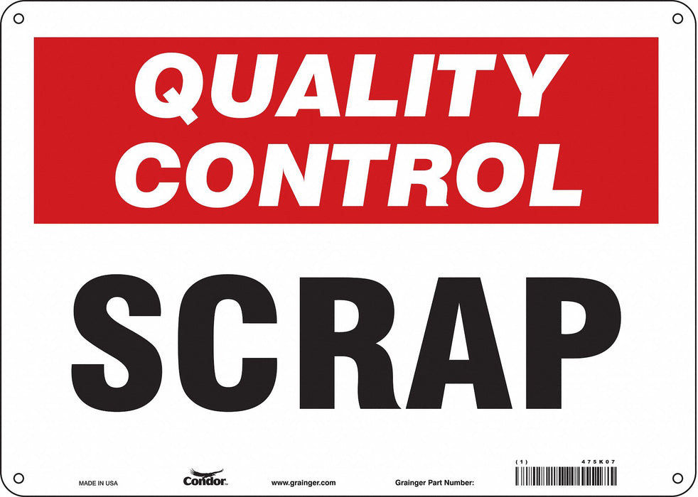 Safety Sign 10 in x 14 in Polyethylene
