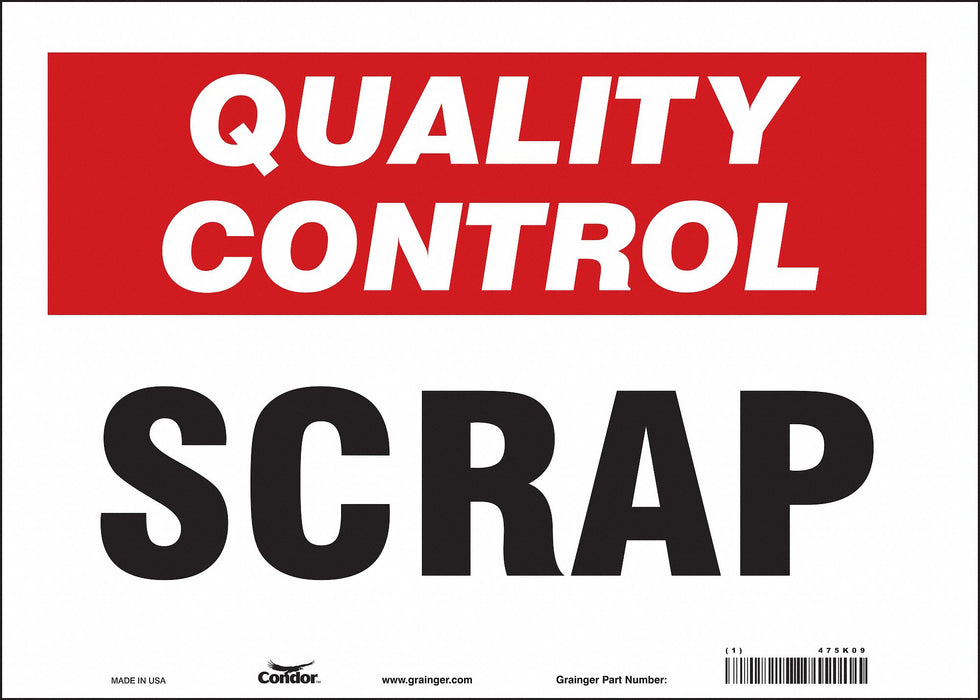 Safety Sign 10 in x 14 in Vinyl