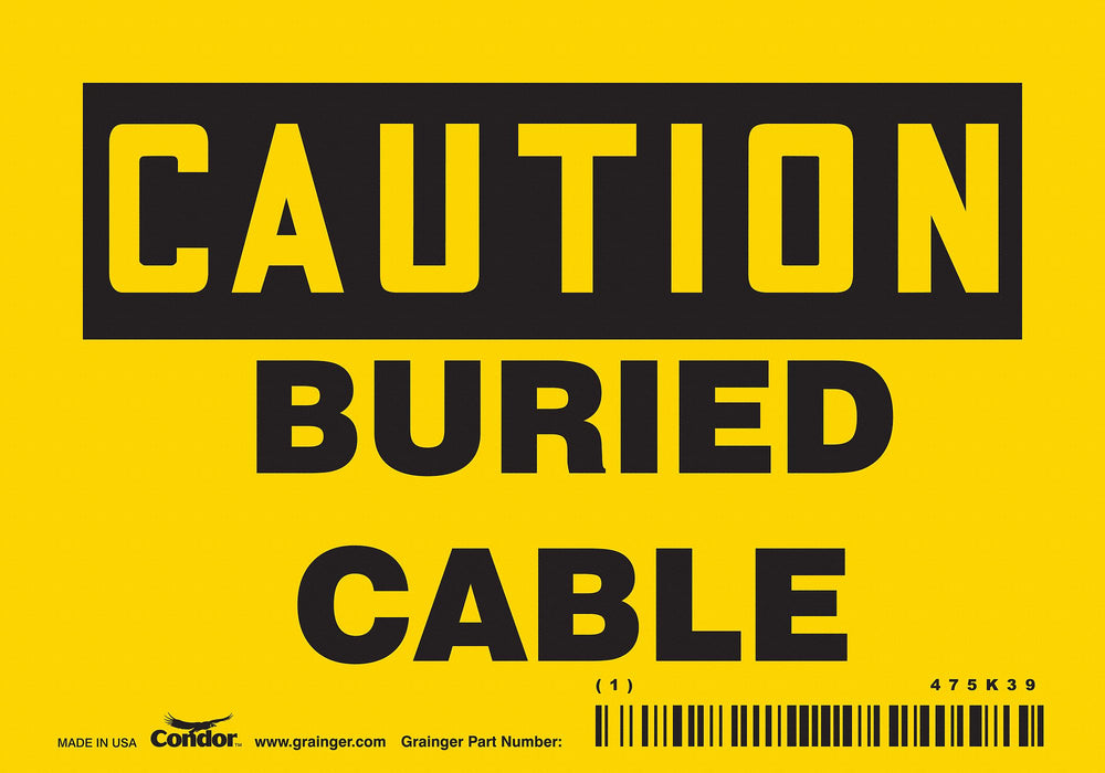 J8809 Safety Sign 3 1/2 inx5 in Vinyl