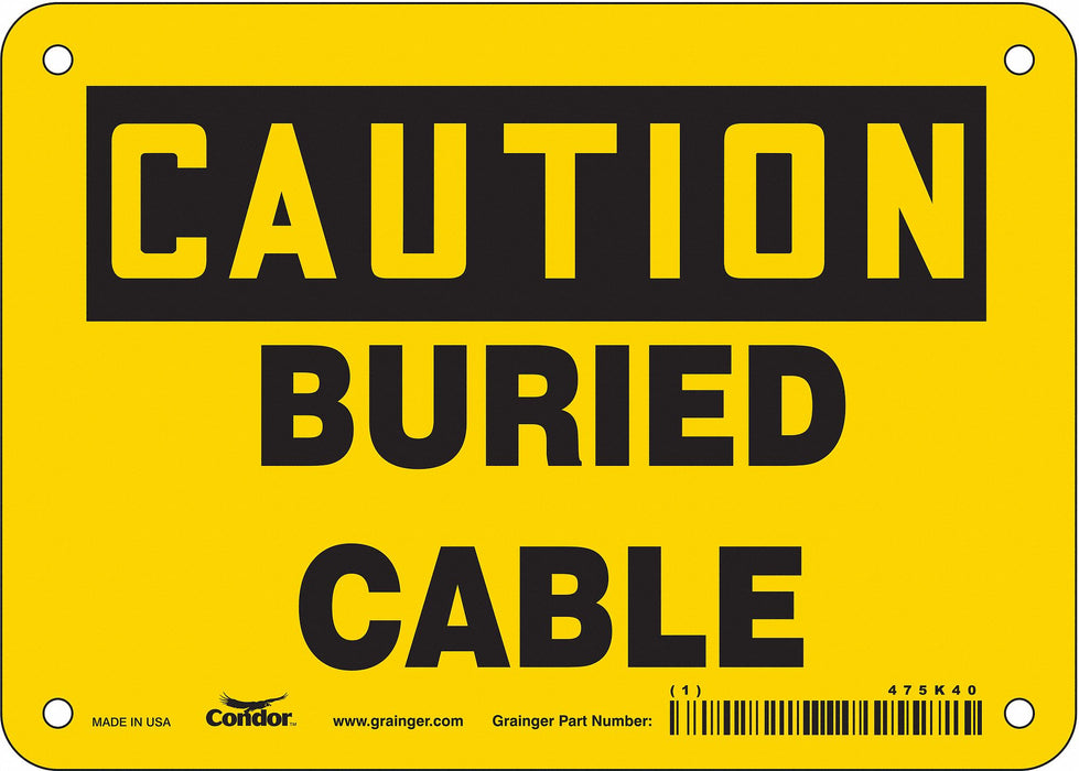 J8809 Safety Sign 5 in x 7 in Vinyl