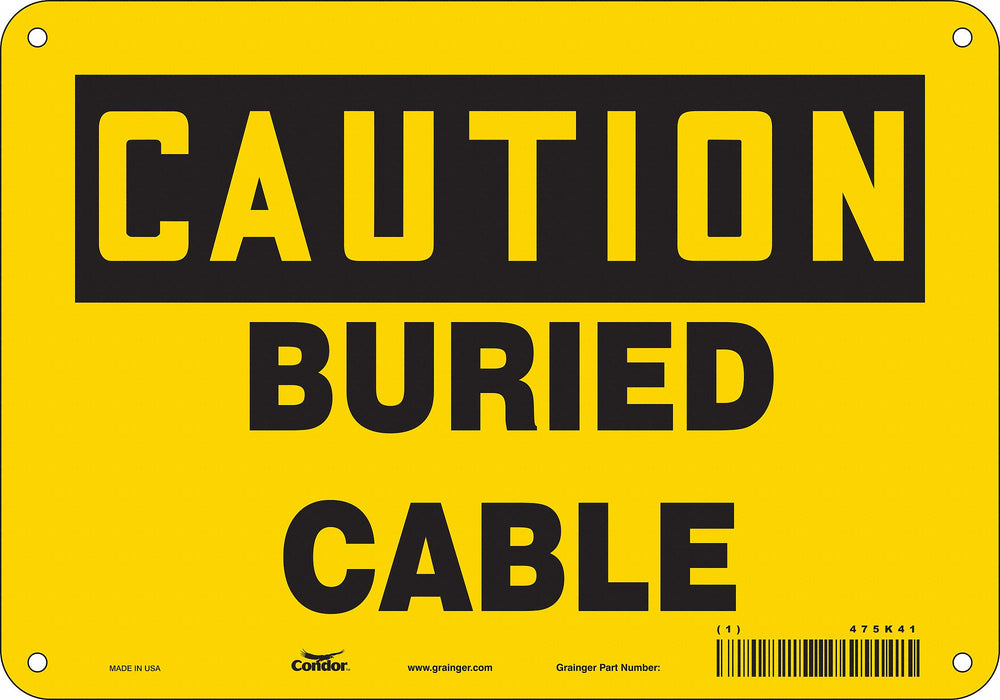 J8809 Safety Sign 7 in x 10 in Vinyl