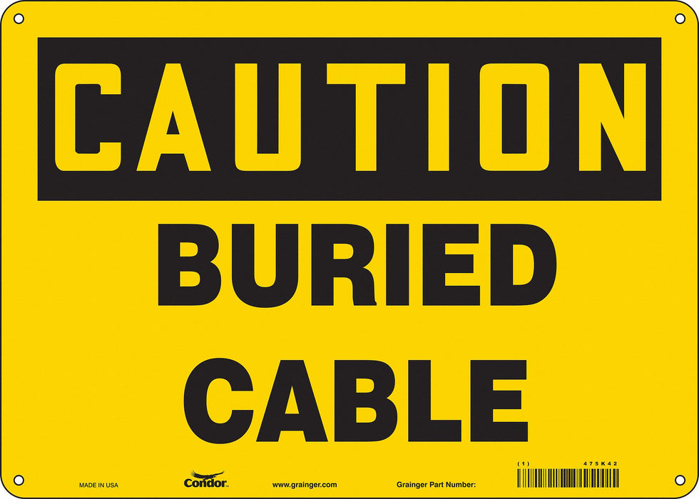 J8809 Safety Sign 10 in x 14 in Vinyl