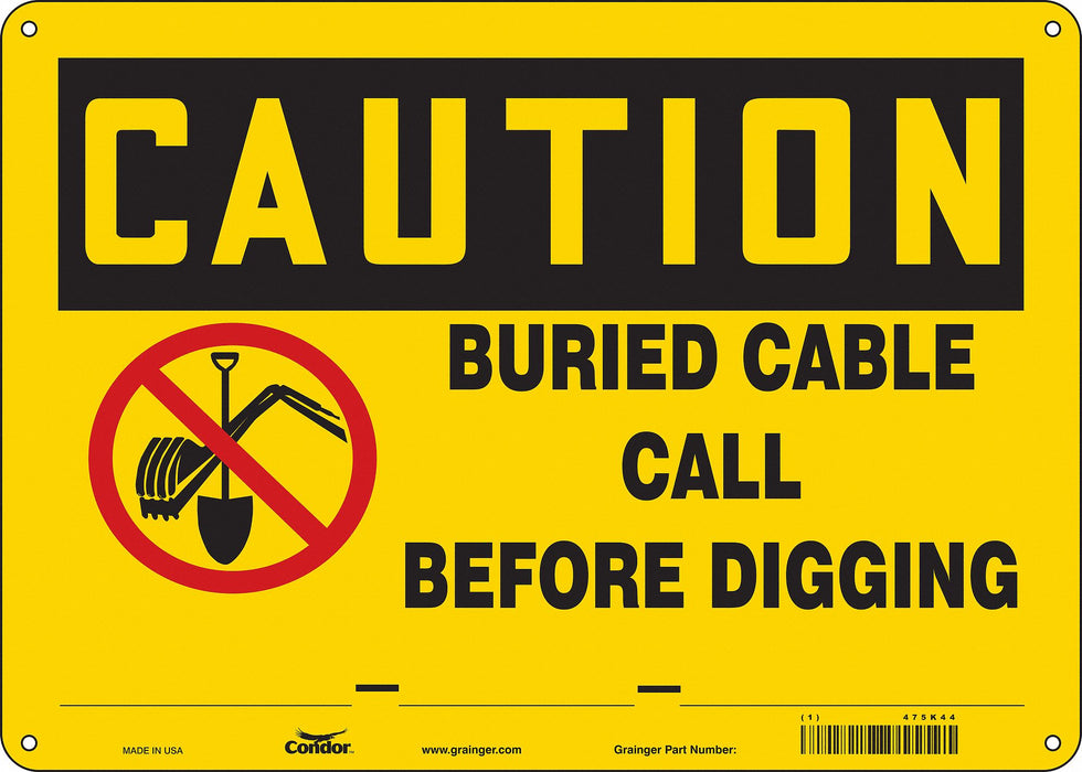 Safety Sign 10 inx14 in Aluminum