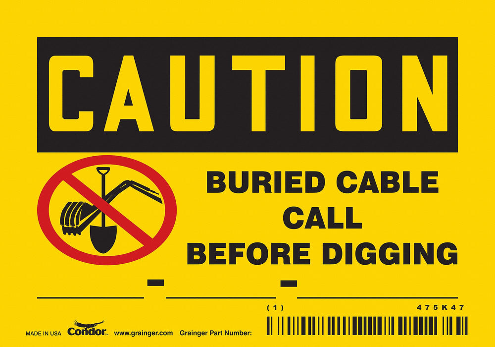 Safety Sign 3 1/2 inx5 in Vinyl
