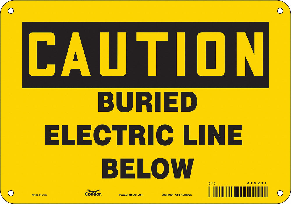Safety Sign 7 in x 10 in Aluminum