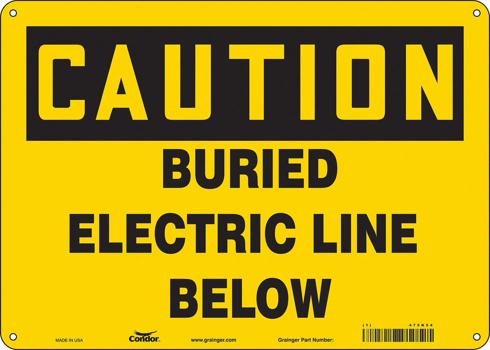 Safety Sign 10 in x 14 in Polyethylene