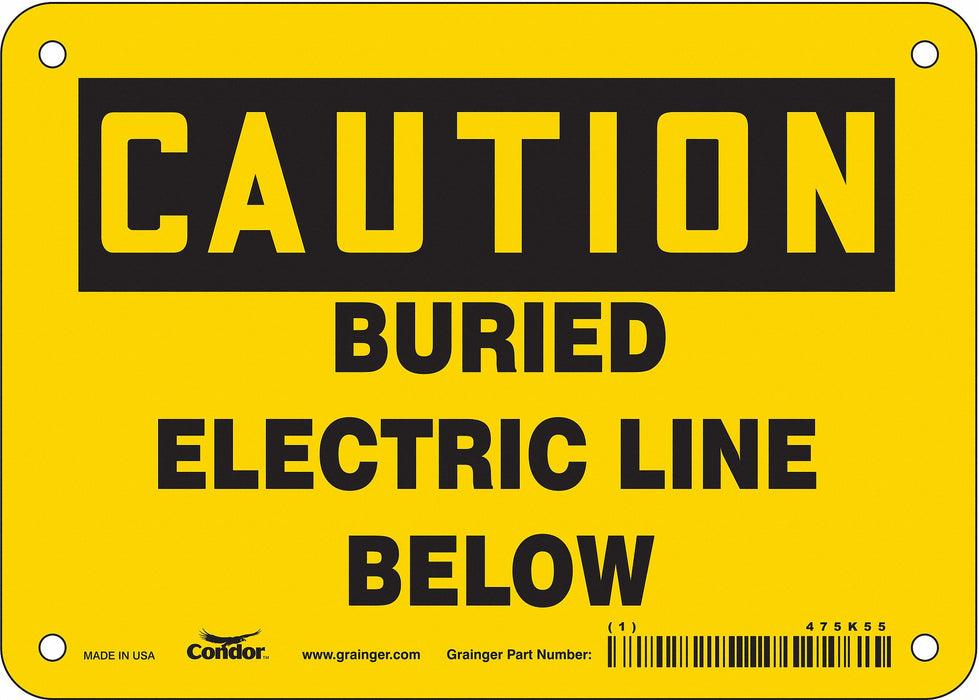 Safety Sign 5 in x 7 in Vinyl