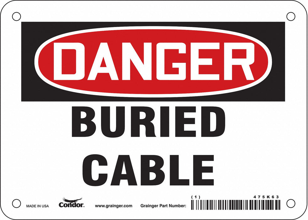 Safety Sign 5 in x 7 in Vinyl