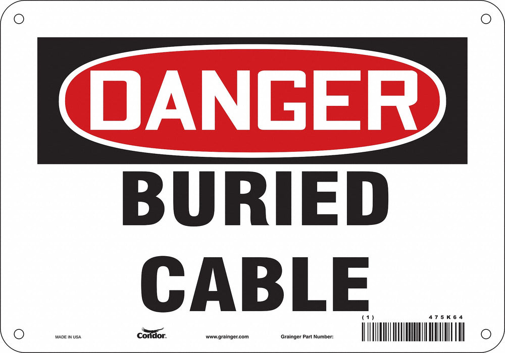 Safety Sign 7 in x 10 in Vinyl
