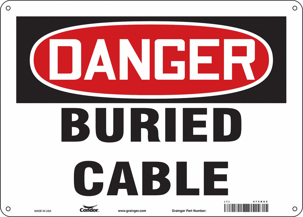 Safety Sign 10 in x 14 in Vinyl