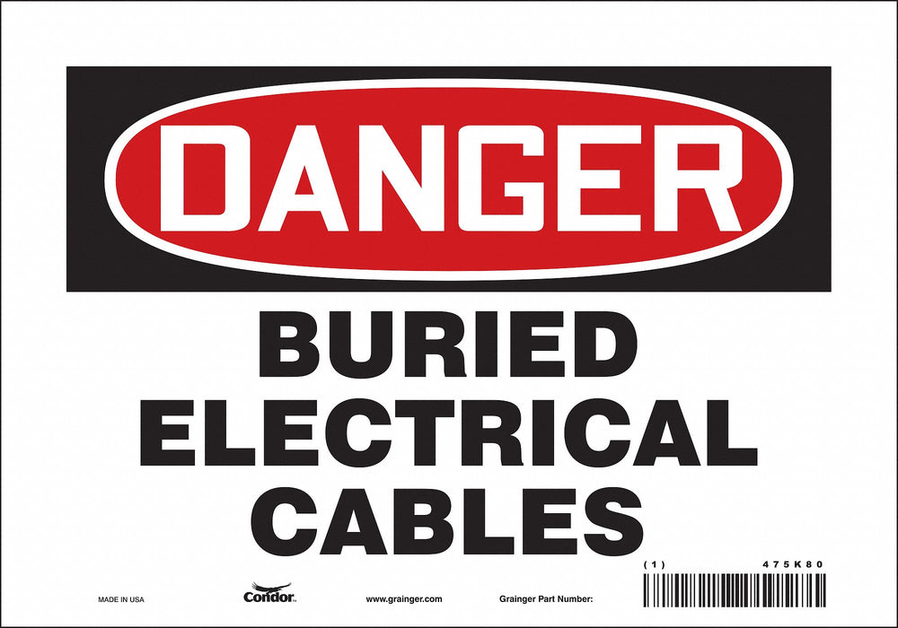 Safety Sign 7 in x 10 in Vinyl