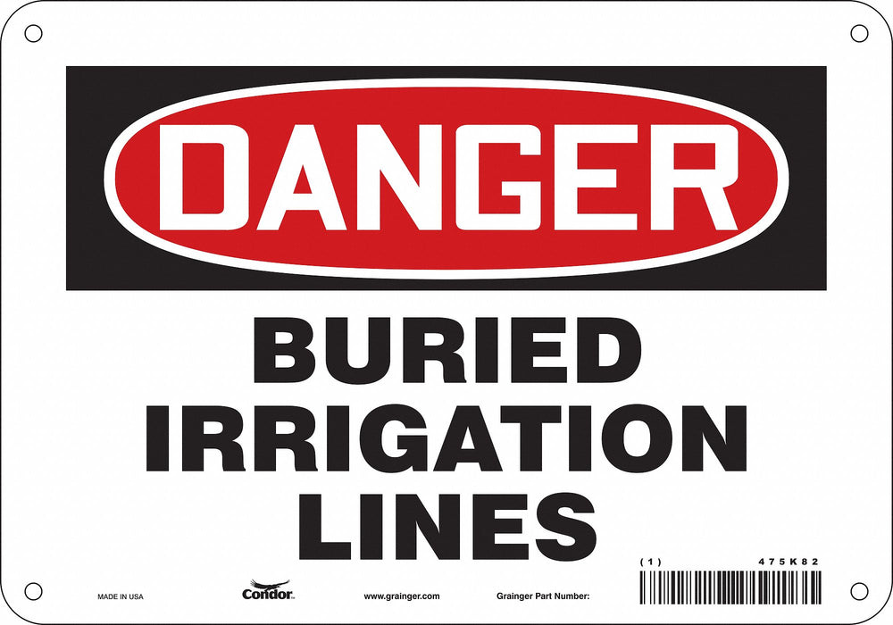 Safety Sign 7 in x 10 in Aluminum