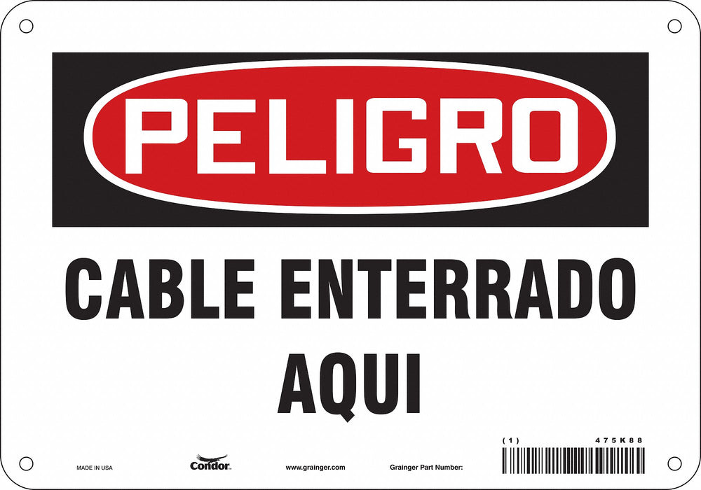 Safety Sign 7 in x 10 in Aluminum