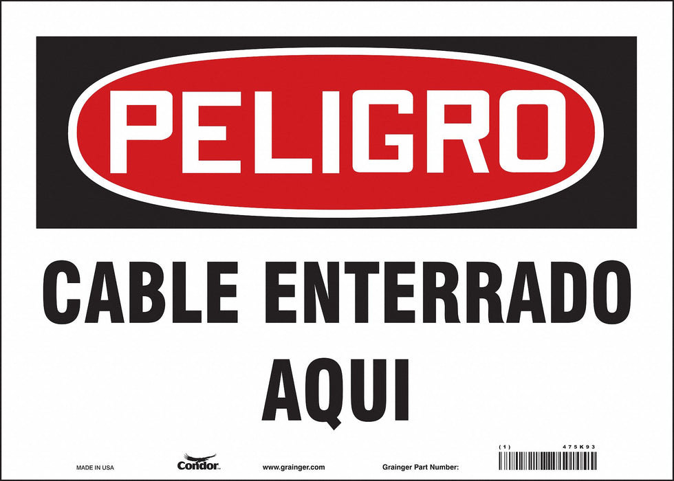 Safety Sign 10 in x 14 in Vinyl