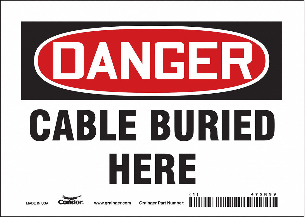Safety Sign 5 in x 7 in Vinyl