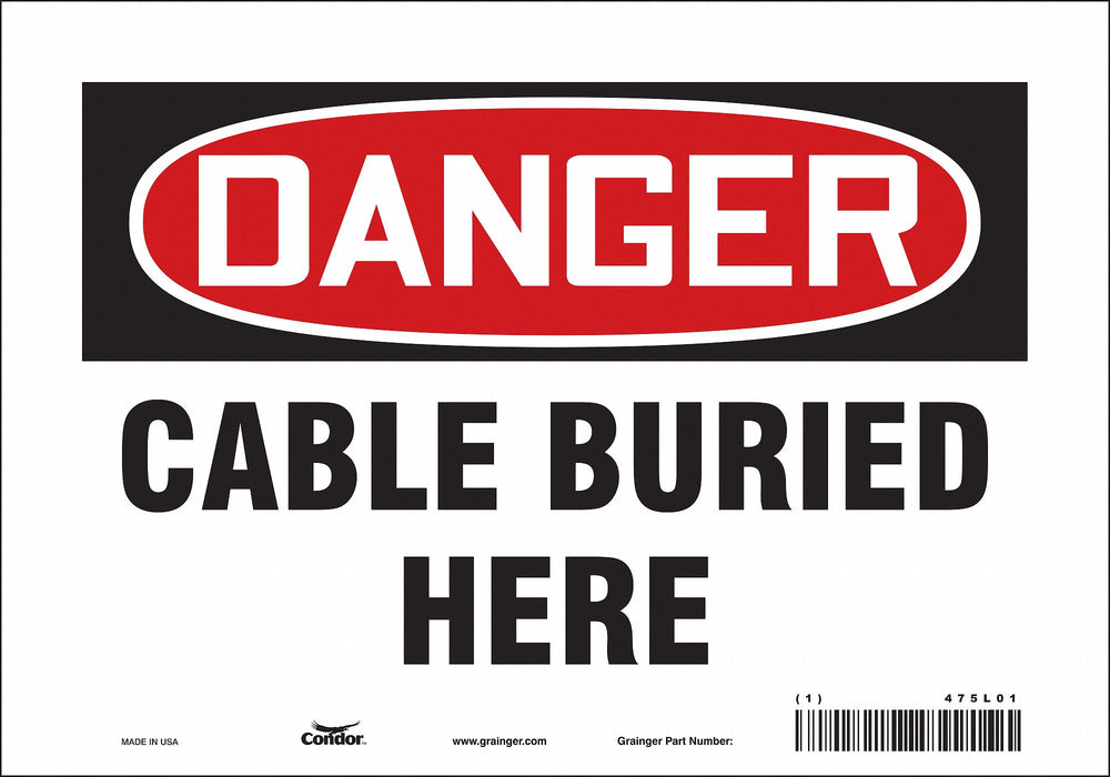 Safety Sign 7 in x 10 in Vinyl