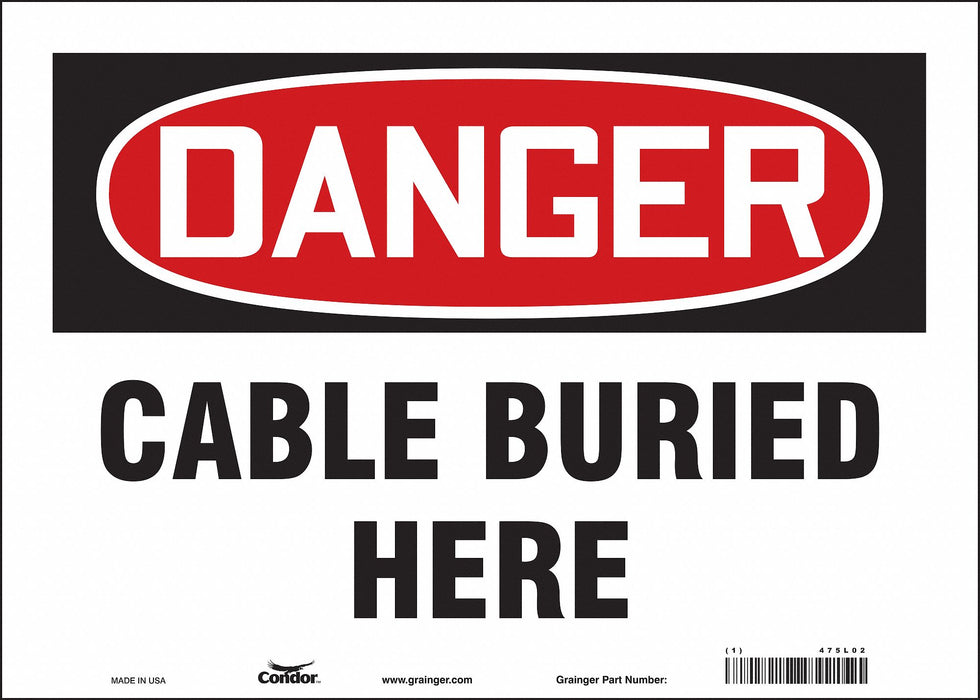 Safety Sign 10 in x 14 in Vinyl