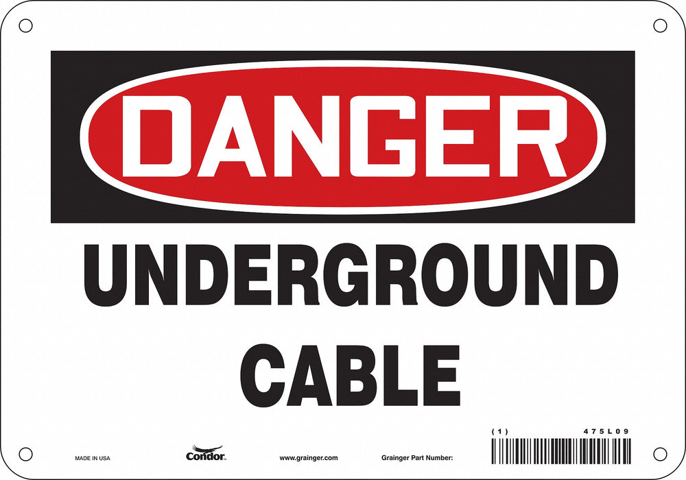 Safety Sign 7 in x 10 in Aluminum