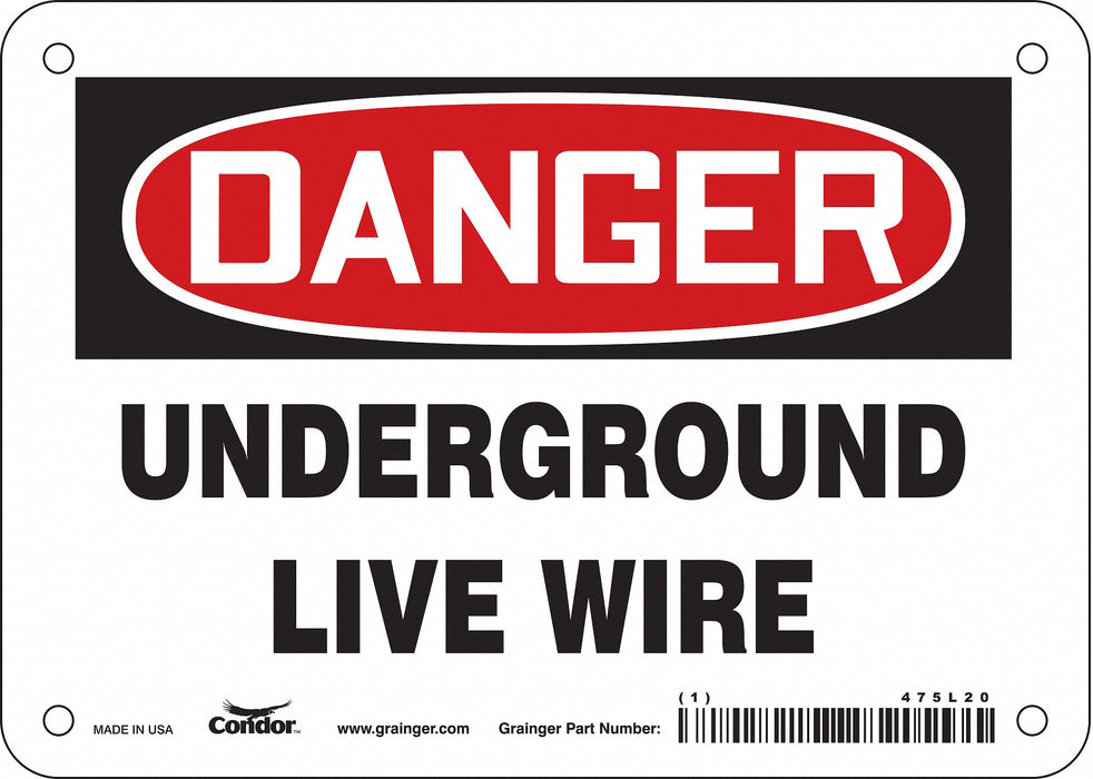 Safety Sign 5 inx7 in Vinyl