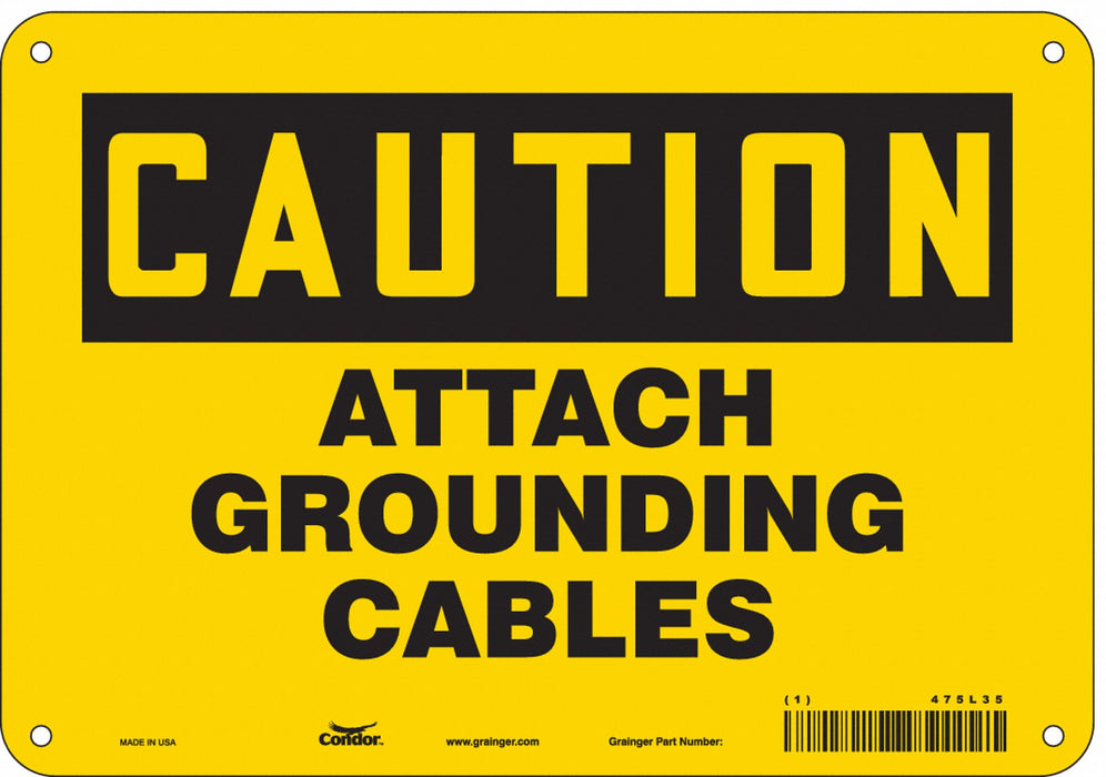 Safety Sign 7 in x 10 in Aluminum