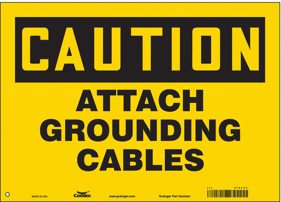 Safety Sign 10 in x 14 in Vinyl