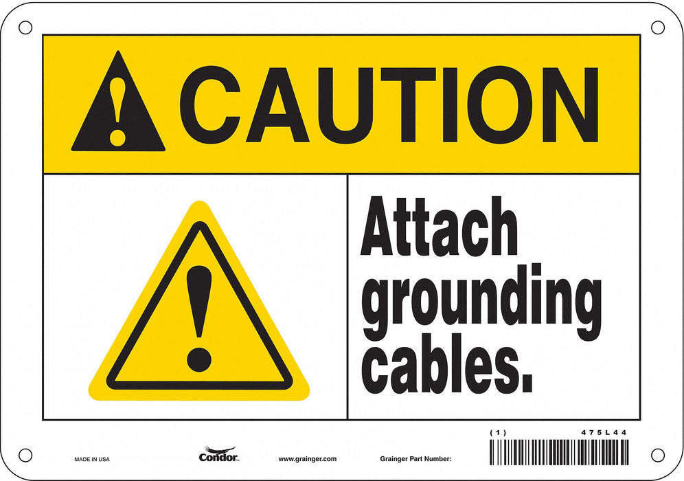 Safety Sign 7 in x 10 in Aluminum